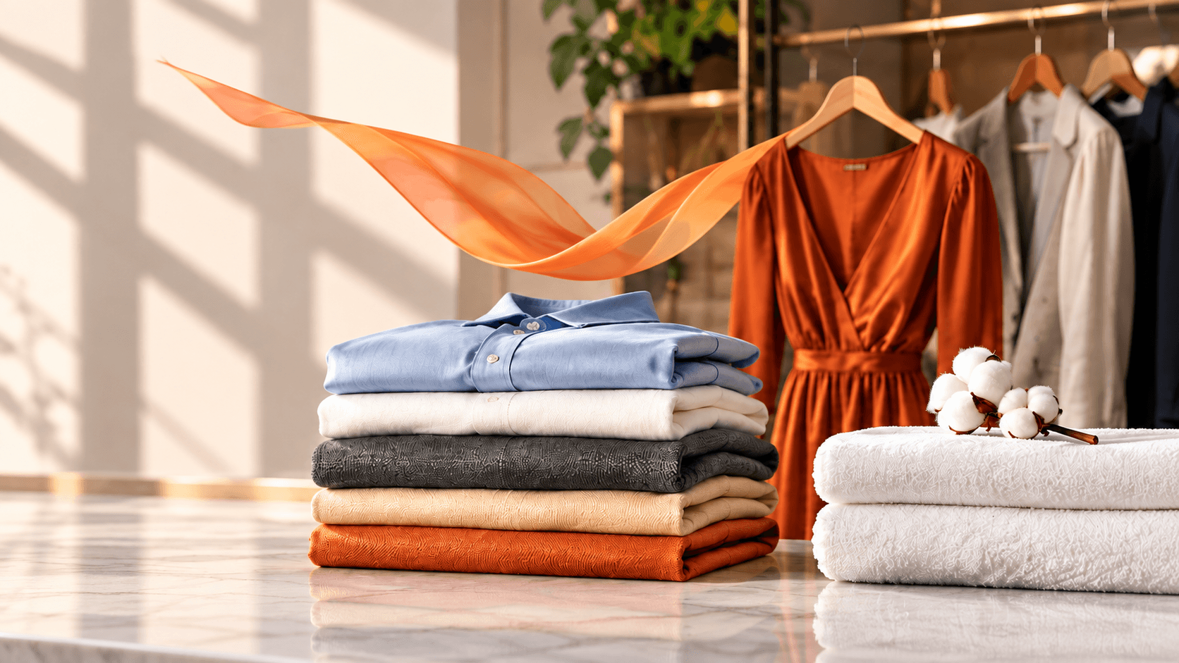 Luxury pressed garments, folded linens, and wardrobe care by mycleaners.in